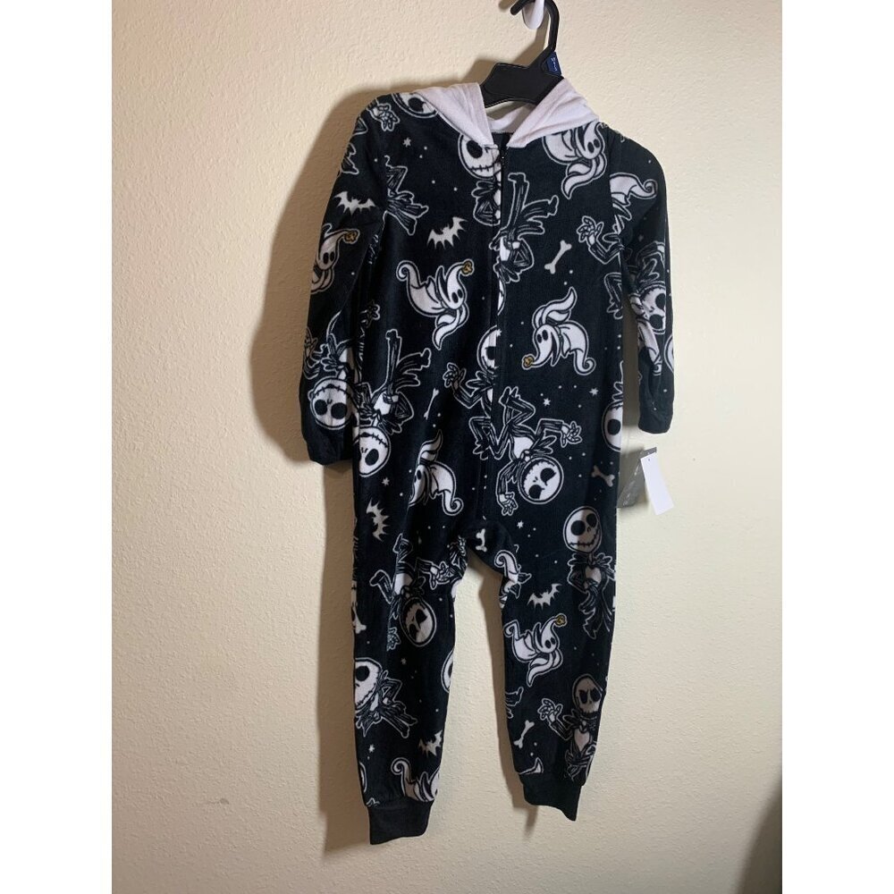 NWT Disney Nightmare Before Christmas Hoodie Pajamas Kids Size XS 4/5 Black AD5